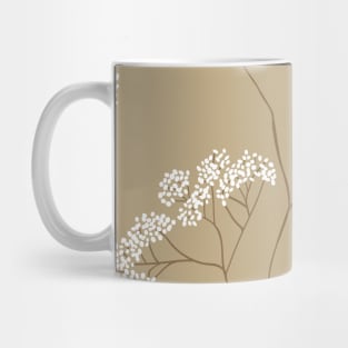 Bushes of small white flowers pattern Mug